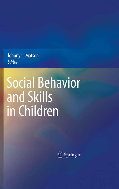 Book cover of Social Behavior and Skills in Children