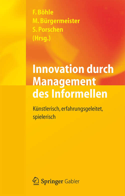 Book cover of Innovation durch Management des Informellen