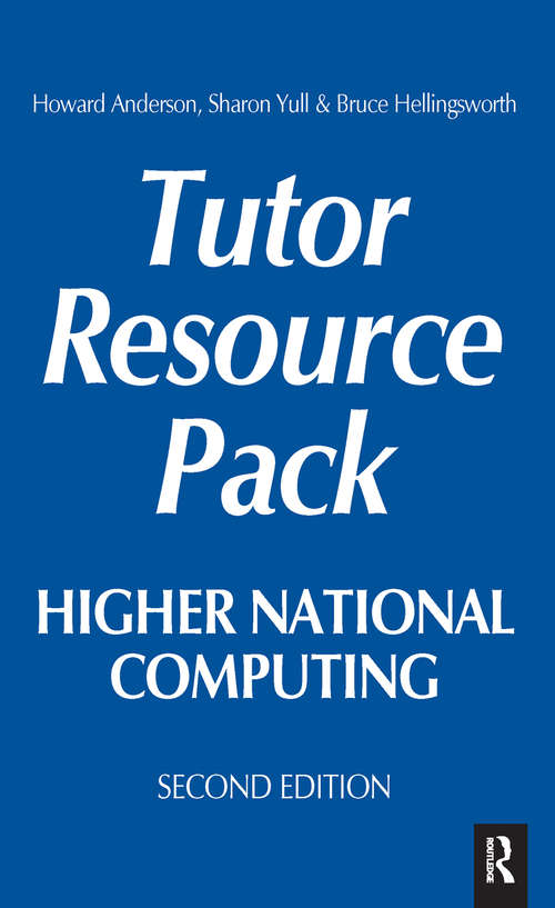 Book cover of Higher National Computing Tutor Resource Pack (2)