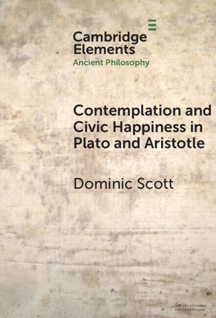 Book cover of Contemplation and Society in Plato and Aristotle (Elements in Ancient Philosophy)