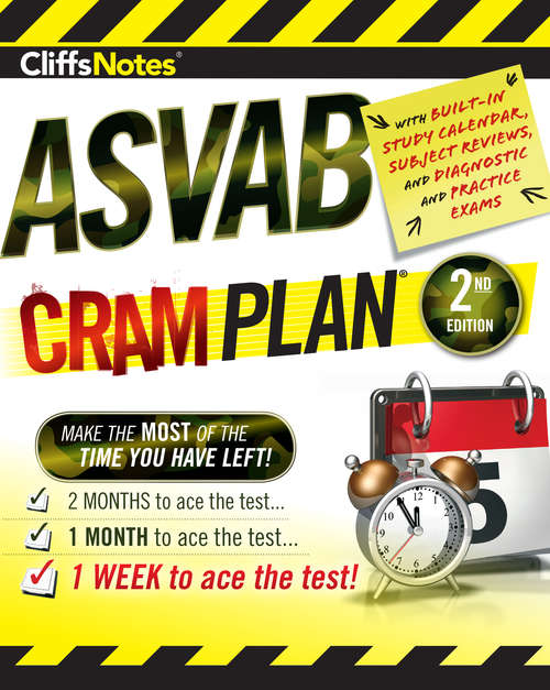 Book cover of CliffsNotes ASVAB Cram Plan 2nd Edition (2)