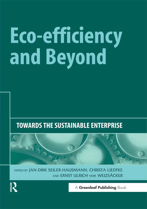 Book cover of Eco-efficiency and Beyond: Towards the Sustainable Enterprise