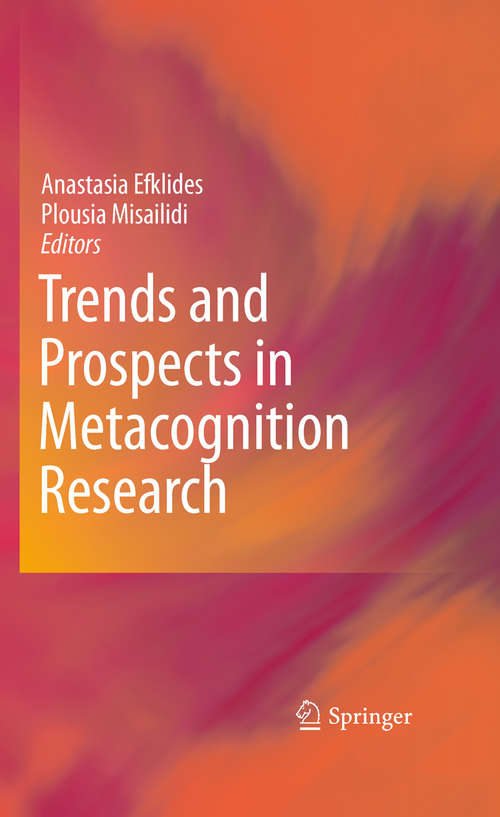Book cover of Trends and Prospects in Metacognition Research