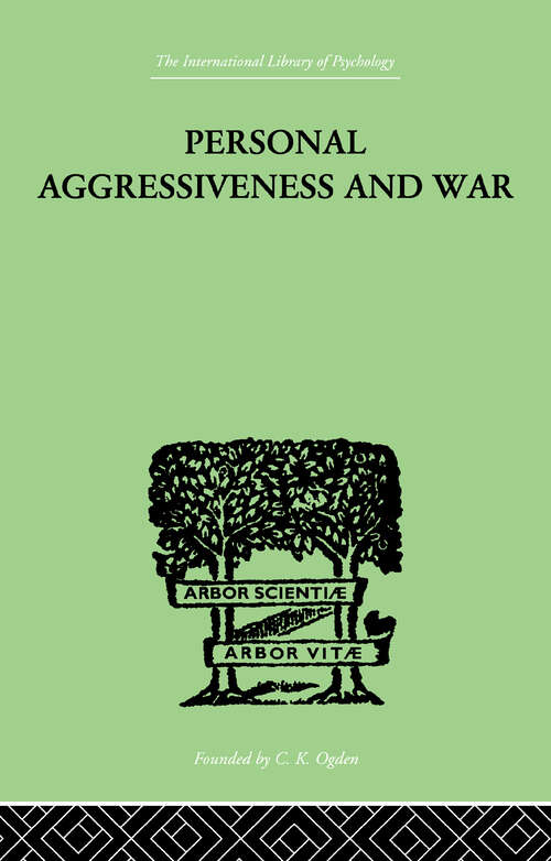 Book cover of Personal Aggressiveness and War (1)