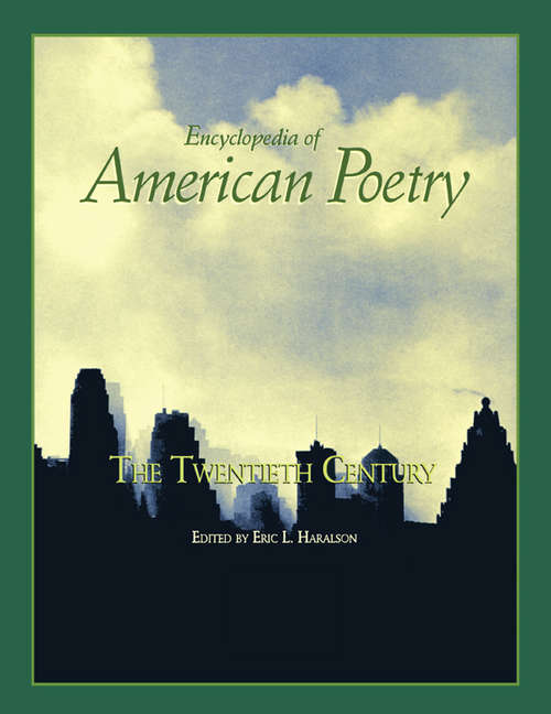 Book cover of Encyclopedia of American Poetry: The Twentieth Century (20)