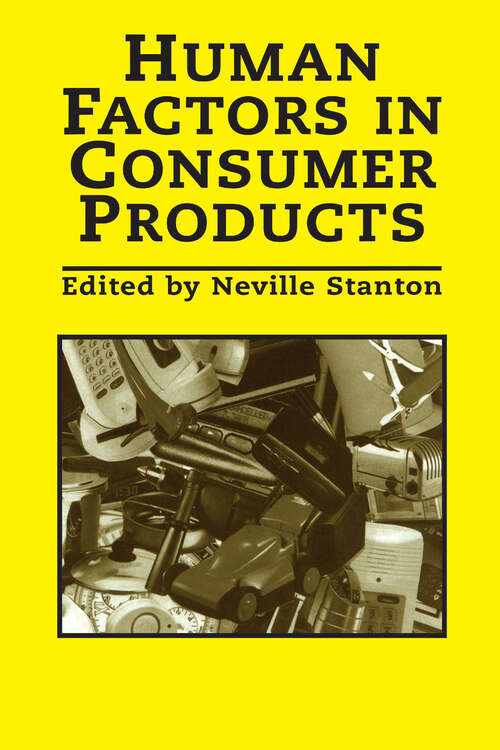 Book cover of Human Factors In Consumer Products