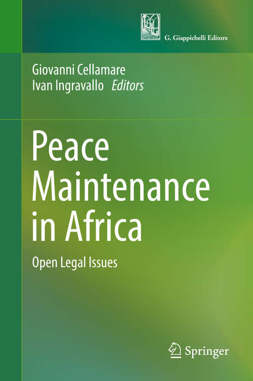 Book cover of Peace Maintenance in Africa