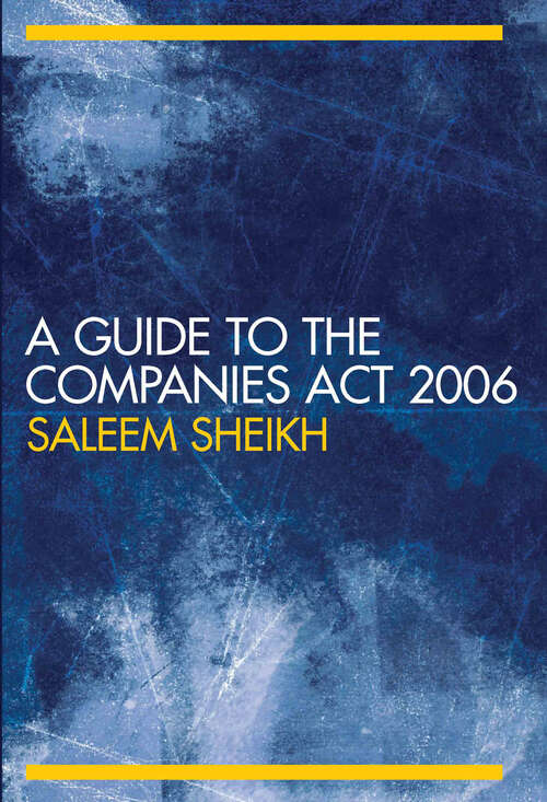 Book cover of A Guide to The Companies Act 2006
