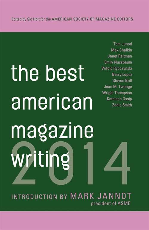 Book cover of The Best American Magazine Writing 2014