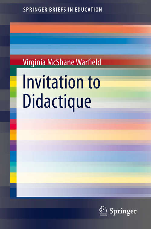 Book cover of Invitation to Didactique
