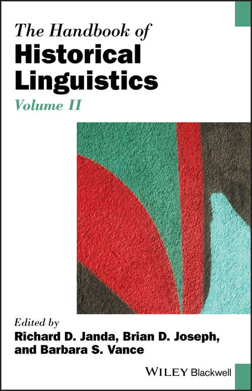 Book cover of The Handbook of Historical Linguistics, Volume II (Blackwell Handbooks in Linguistics)
