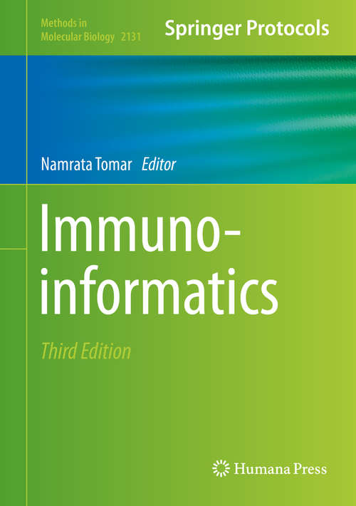 Book cover of Immunoinformatics (3rd ed. 2020) (Methods in Molecular Biology #2131)