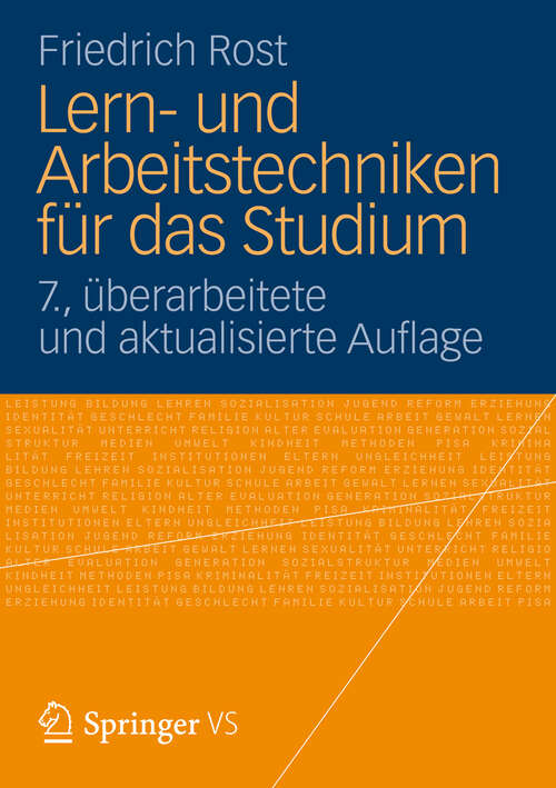 Book cover of Lern- und Arbeitstechniken für das Studium