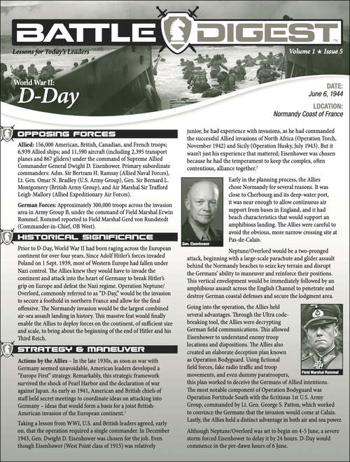 Book cover of Battle Digest: D-Day (Battle Digest Series)