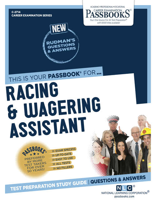 Book cover of Racing & Wagering Assistant: Passbooks Study Guide (Career Examination Series)