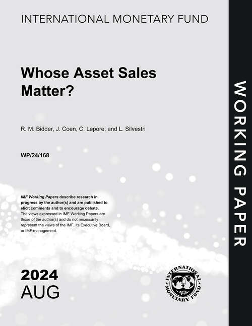 Book cover of Whose Asset Sales Matter?