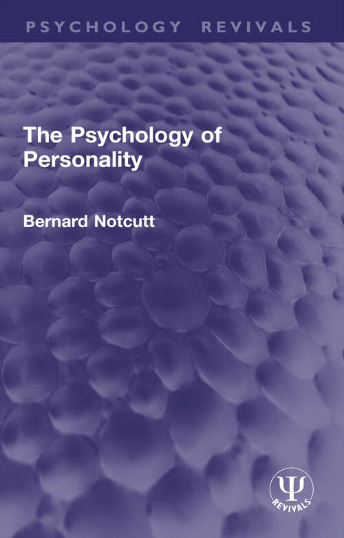 Book cover of The Psychology of Personality (Psychology Revivals)