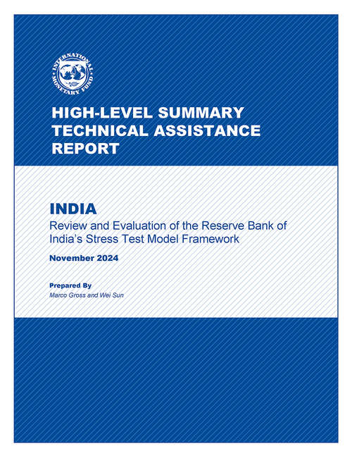 Book cover of India: Review and Evaluation of the Reserve Bank of India’s Stress Test Model Framework