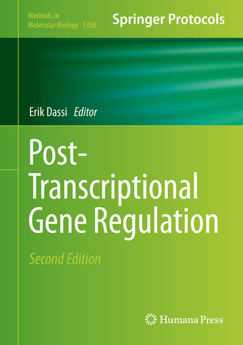 Book cover of Post-Transcriptional Gene Regulation