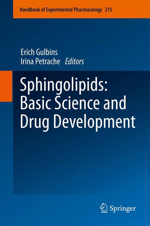 Book cover of Sphingolipids: Basic Science and Drug Development