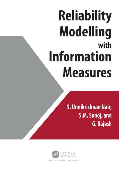 Book cover of Reliability Modelling with Information Measures