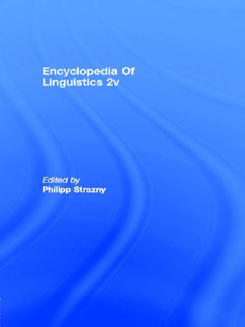 Book cover of Encyclopedia of Linguistics (2)
