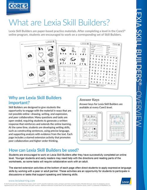 Book cover of Lexia® Core5® Reading: Lexia Skill Builders®