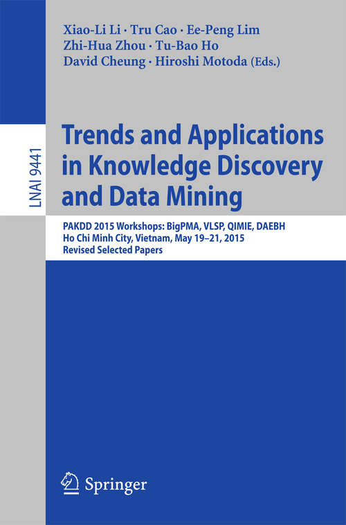 Book cover of Trends and Applications in Knowledge Discovery and Data Mining
