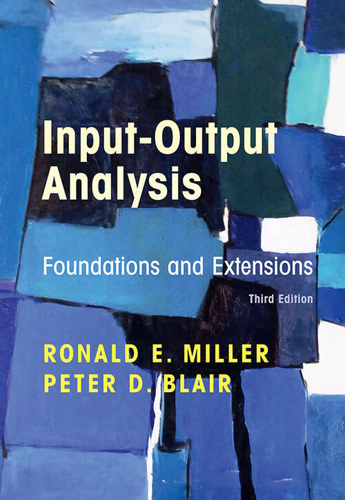 Book cover of Input-Output Analysis: Foundations and Extensions (2)