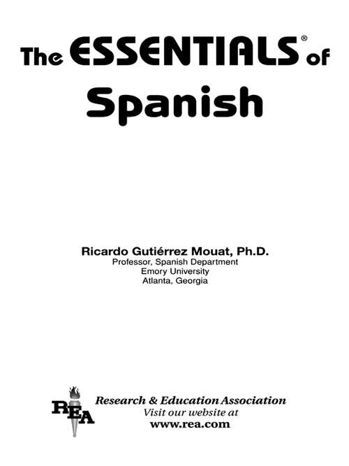 Book cover of Spanish Essentials