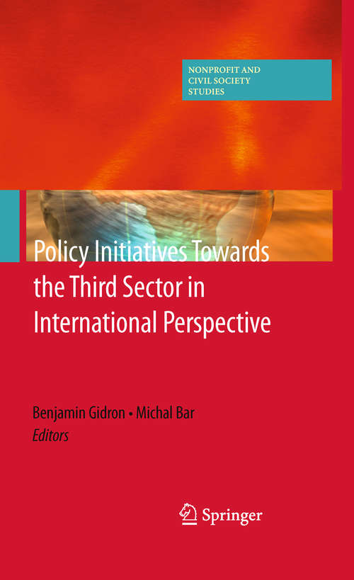 Book cover of Policy Initiatives Towards the Third Sector in International Perspective