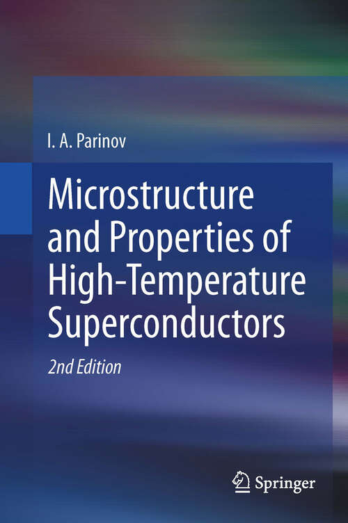 Book cover of Microstructure and Properties of High-Temperature Superconductors