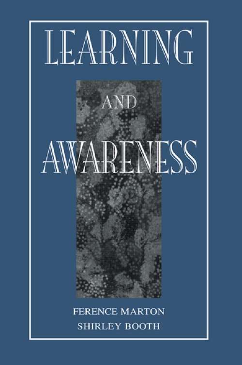 Book cover of Learning and Awareness (Educational Psychology Series)
