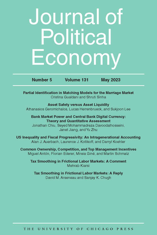 Book cover of Journal of Political Economy, volume 131 number 5 (May 2023)