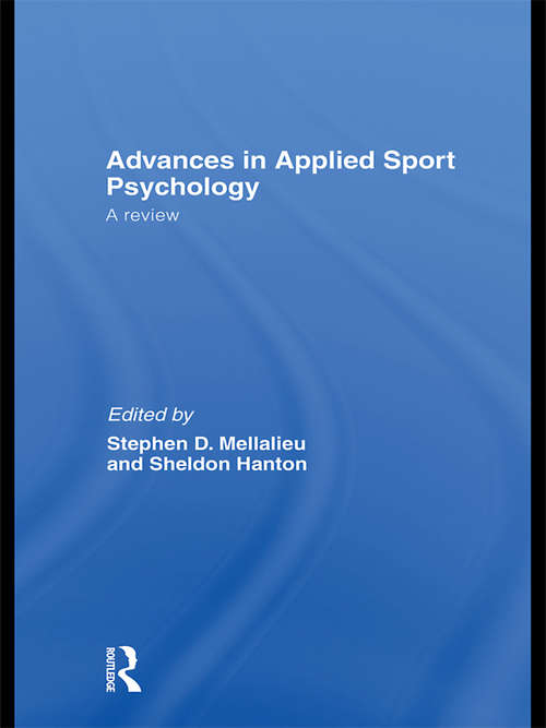 Book cover of Advances in Applied Sport Psychology: A Review (2)