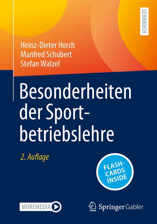 Book cover of Besonderheiten der Sportbetriebslehre (2. Aufl. 2024)