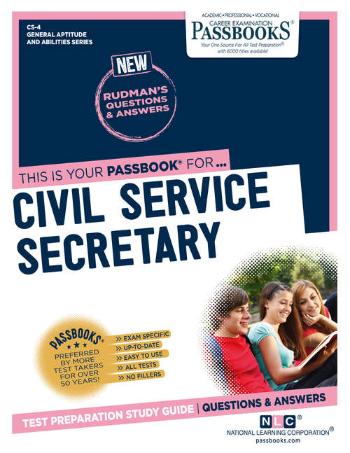 Book cover of CIVIL SERVICE SECRETARY: Passbooks Study Guide (General Aptitude and Abilities Series (CS): Cs-4)