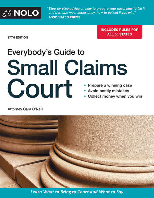 Book cover of Everybody's Guide to Small Claims Court