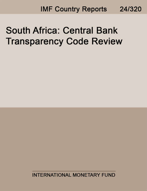 Book cover of South Africa: Central Bank Transparency Code Review