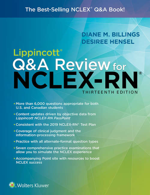 Book cover of Lippincott Q&A Review for NCLEX-RN (13)