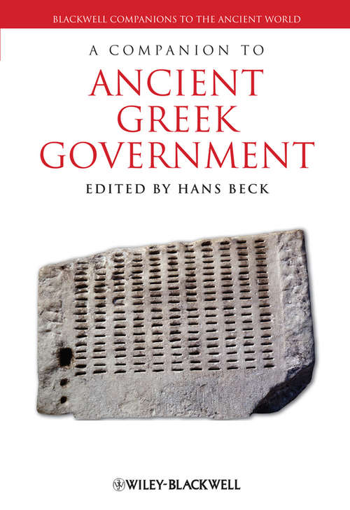 Book cover of A Companion to Ancient Greek Government
