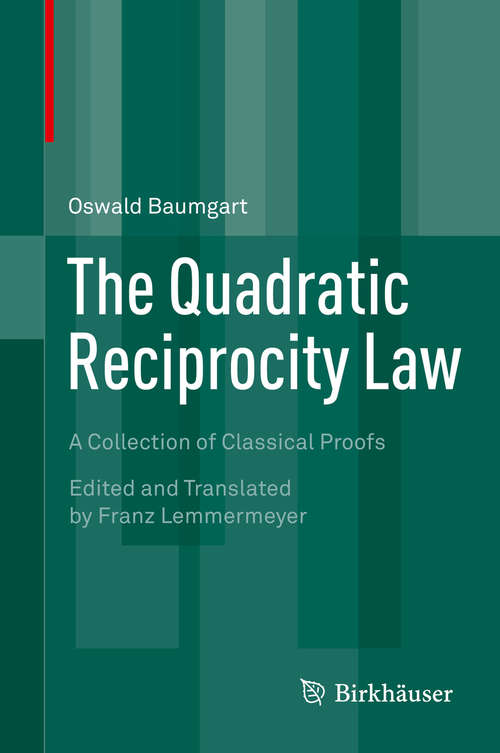 Book cover of The Quadratic Reciprocity Law