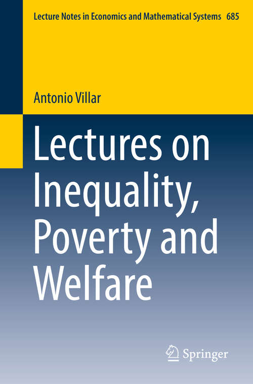 Book cover of Lectures on Inequality, Poverty and Welfare