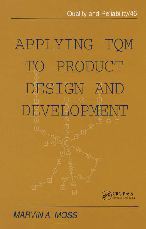 Book cover of Applying TQM to Product Design and Development (Quality and Reliability)