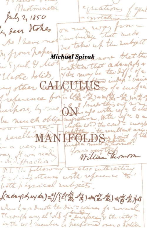 Book cover of Calculus On Manifolds