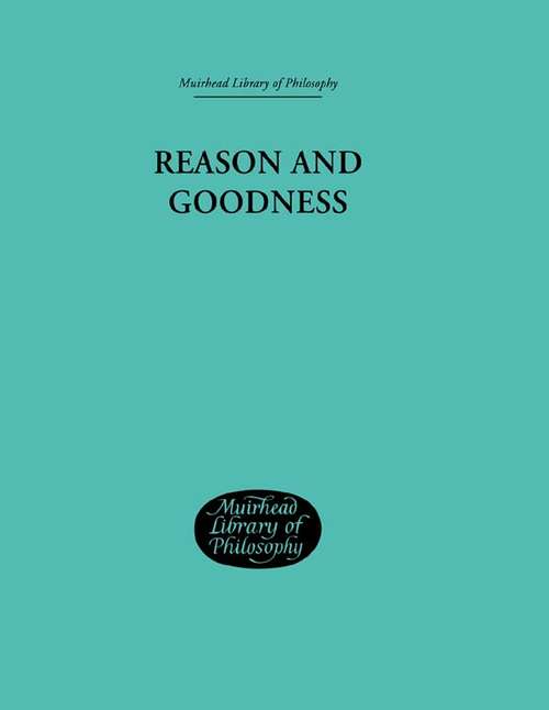 Book cover of Reason and Goodness