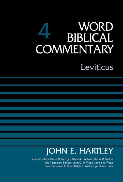 Book cover of Leviticus, Volume 4 (Word Biblical Commentary #4)