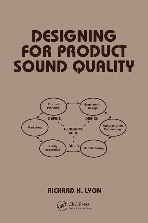 Book cover of Designing for Product Sound Quality