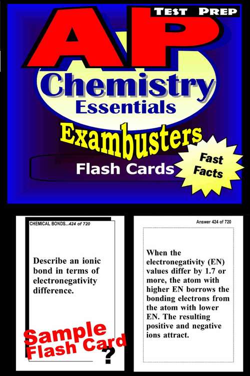 Book cover of AP Test Prep Flash Cards: Chemistry Review (Exambusters AP Prep Workbook #2)