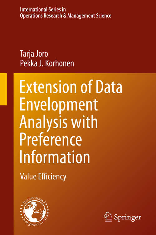 Book cover of Extension of Data Envelopment Analysis with Preference Information